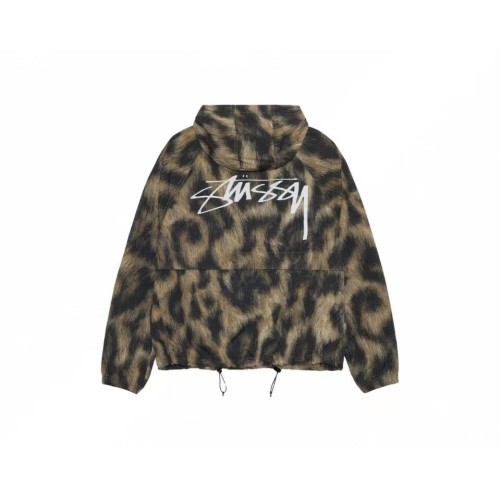 Stussy Fashion Fur Printed Soft Shell Hoodie Jacket