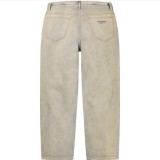 Supreme High Street Retro Washed Outdated Casual Jeans