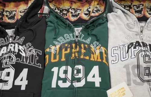 Supreme New Classic Logo Printed Zipper Hoodie Sweatshirt