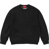Supreme New Fashion Color Contrast Logo Jacquard Round Neck Sweater