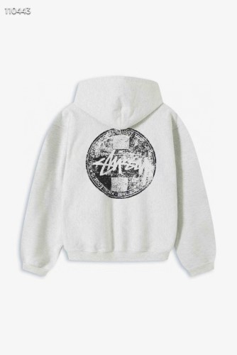 Stussy Fashion Couple Stamp Pattern Printed Hooded Sweatshirt