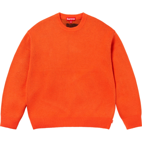 Supreme New Fashion Color Contrast Logo Jacquard Round Neck Sweater