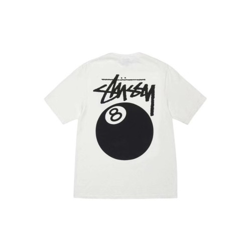 Stussy Classic 8 BALL Printed Short Sleeve Unisex Casual Round Neck T-shirt