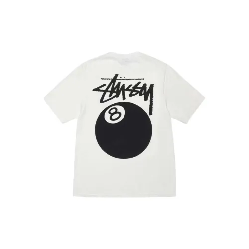 Stussy Classic 8 BALL Printed Short Sleeve Unisex Casual Round Neck T-shirt