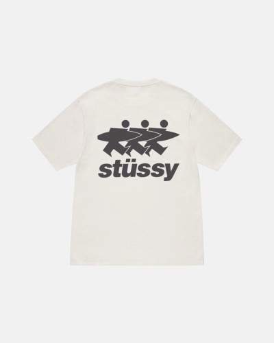 Stussy Classic Surfing Minion Printed Short Sleeve Couple Casual Round Neck T-shirt