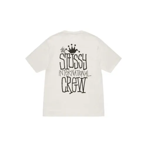 Stussy Classic Crown Retro Printed Short Sleeve Unisex Casual Round Neck T-shirt
