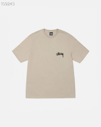 Stussy Fashion Gradient Poker Flower Printed Short Sleeve Unisex Casual T-shirt