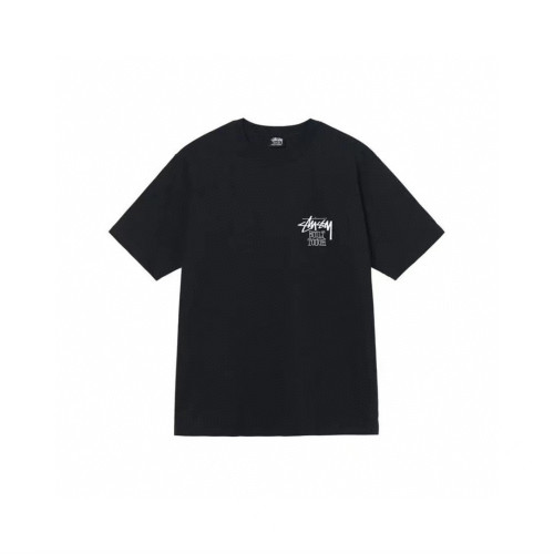 Stussy Fashion Logo Bear Printed Short Sleeve Unisex Casual T-shirt