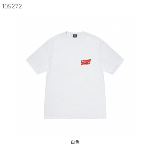 Stussy Fashion Retro Cola Logo Printed Short Sleeve Unisex Casual T-shirt