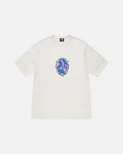 Stussy Fashion Venus Goddess Printed Short Sleeve Couple Casual Round Neck T-shirt