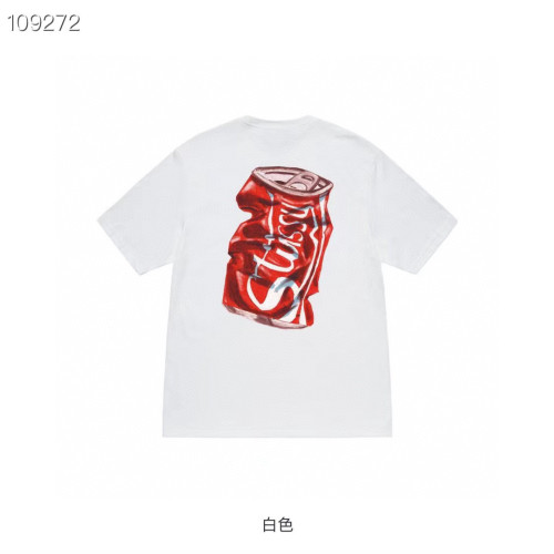 Stussy Fashion Retro Cola Logo Printed Short Sleeve Unisex Casual T-shirt