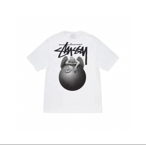 Stussy Fashion Angel 8 Ball Printed Short Sleeve Unisex Casual T-shirt