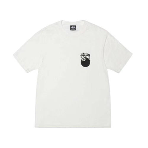Stussy Classic 8 BALL Printed Short Sleeve Unisex Casual Round Neck T-shirt