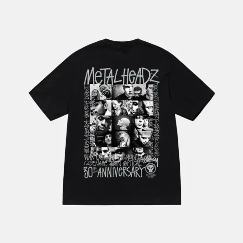 Stussy Classic Portrait Printed Reflective Short Sleeve Unisex Casual T-shirt