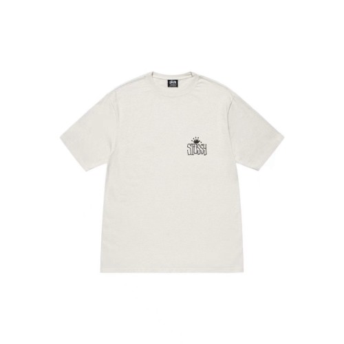 Stussy Classic Crown Retro Printed Short Sleeve Unisex Casual Round Neck T-shirt