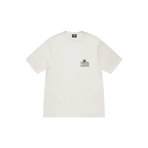 Stussy Classic Crown Retro Printed Short Sleeve Unisex Casual Round Neck T-shirt