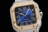 Cartier Fashion Full Diamond English Watch Couple Automatic Watch