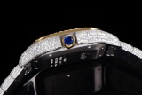 Cartier Fashion Full Diamond English Watch Couple Automatic Watch