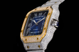Cartier Fashion Full Diamond English Watch Couple Automatic Watch