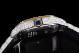 Cartier Fashion Full Diamond English Watch Couple Automatic Watch