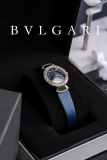 Bvlgari New Women's Inlaid Silk Leather Strap Quartz Watch