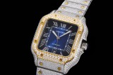 Cartier Fashion Full Diamond English Watch Couple Automatic Watch