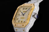 Cartier Fashion Full Diamond English Watch Couple Automatic Watch