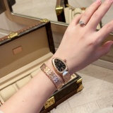 Bvlgari New Fashion Diamond Set Serpentine Quartz Watch