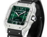 Cartier Sandus Classic Men's Full Diamond Automatic Mechanical Watch