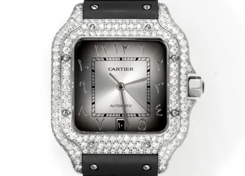 Cartier Sandus Classic Men's Full Diamond Automatic Mechanical Watch