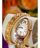 Bvlgari New Fashion Diamond Set Serpentine Quartz Watch