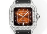 Cartier Sandus Classic Men's Full Diamond Automatic Mechanical Watch
