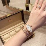 Bvlgari New Fashion Diamond Set Serpentine Quartz Watch