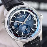 JAEGER-LECOULTRE Men's Time Zone Gradient Dial Leather Strap Watch
