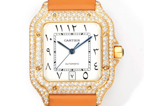 Cartier Sandus Full Diamond Belt Automatic Mechanical Watch