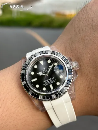 Rolex Glass Crystal Series Couple's Leisure Night Light Watch