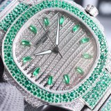 Patek Philippe Nautilus Series Women's Full Diamond Automatic Mechanical Quartz Watch