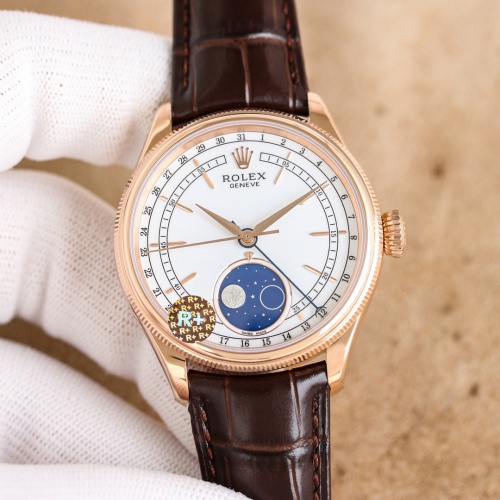 Rolex Cellini Men's Moon Phase Automatic Mechanical Watch