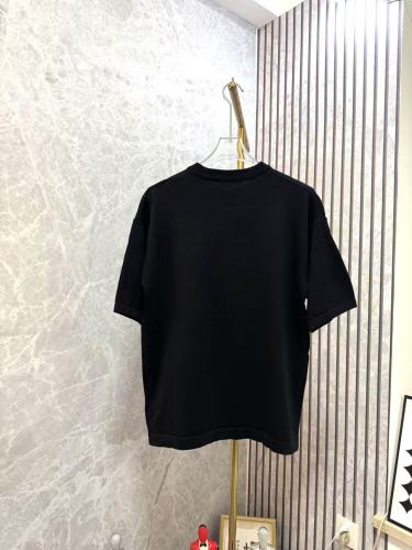 Dior Fashion Couple Embroidered Casual Sweater Short Sleeve T-shirt
