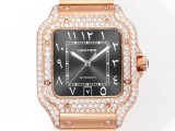 Cartier Sandus Men's Full Diamond Automatic Mechanical Watch