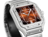 Cartier Sandus Men's Full Diamond Automatic Mechanical Watch