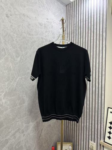 Dior New Couple's Versatile Jacquard Casual Sweater Short Sleeve T-shirt
