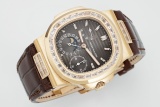Patek Philippe Square Diamond Calendar Belt Automatic Mechanical Watch