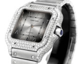 Cartier Sandus Men's Full Diamond Automatic Mechanical Watch
