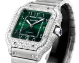 Cartier Sandus Men's Full Diamond Automatic Mechanical Watch