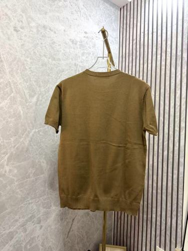 Dior New Couple Logo Jacquard Casual Sweater Short Sleeve T-shirt