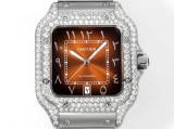 Cartier Sandus Men's Full Diamond Automatic Mechanical Watch
