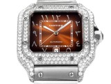 Cartier Sandus Men's Full Diamond Automatic Mechanical Watch