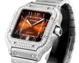 Cartier Sandus Men's Full Diamond Automatic Mechanical Watch