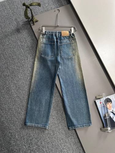 Dior New High Street Gradient Jeans Retro Loose Straight Pants